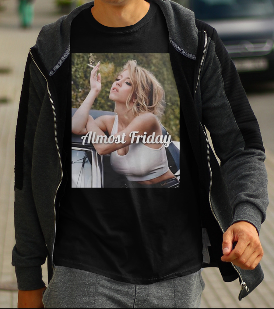 Almost Friday Sydney Sweeney Smoke Car T-Shirt