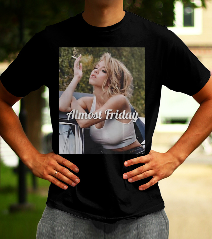 Almost Friday Sydney Sweeney Smoke Car T-Shirt