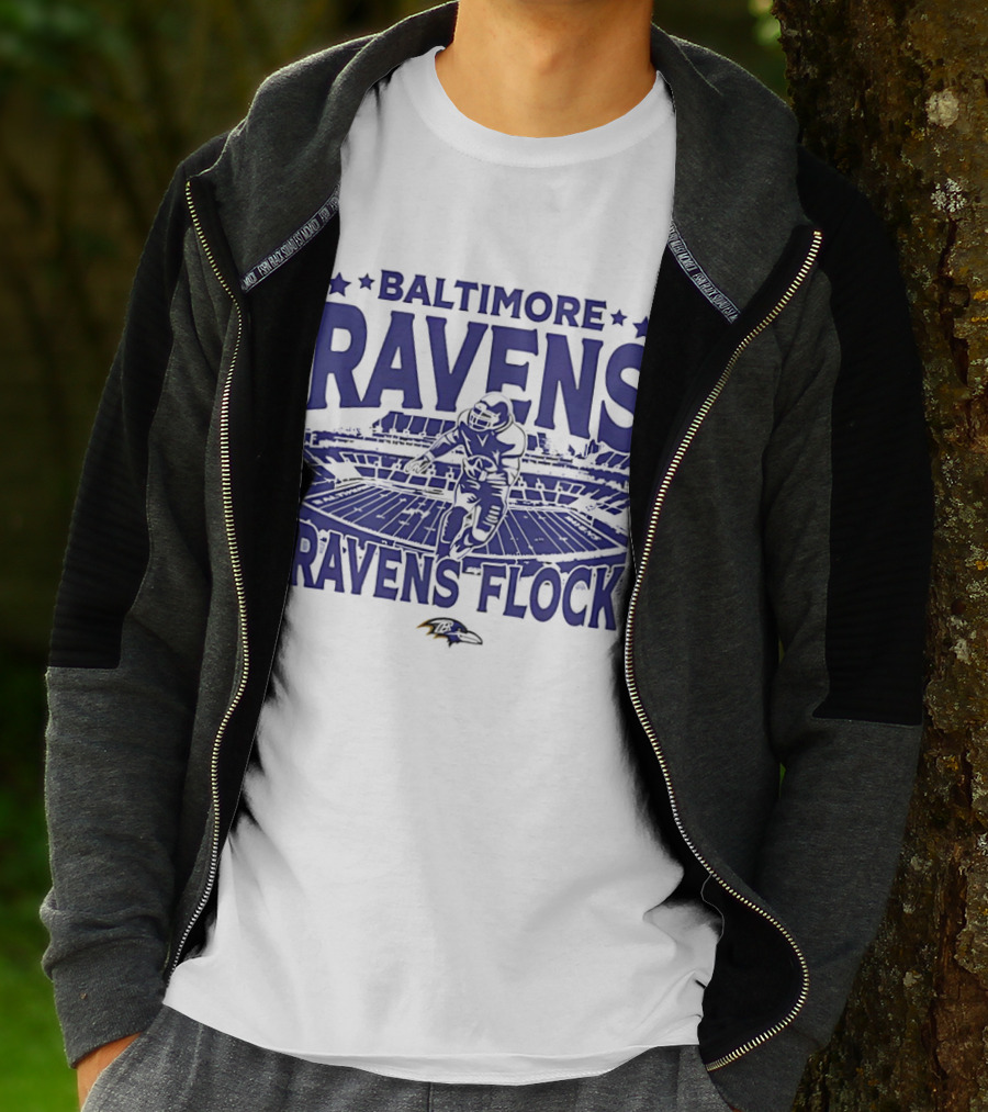 BALTIMORE RAVENS RAVENS FLOCK STADIUM FOOTBALL PLAYER T-Shirt