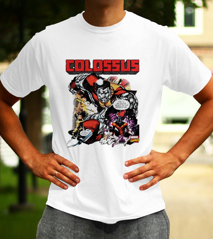 Colossus Quite Ready To Hit Something Marvel Comics Action Scene T-Shirt