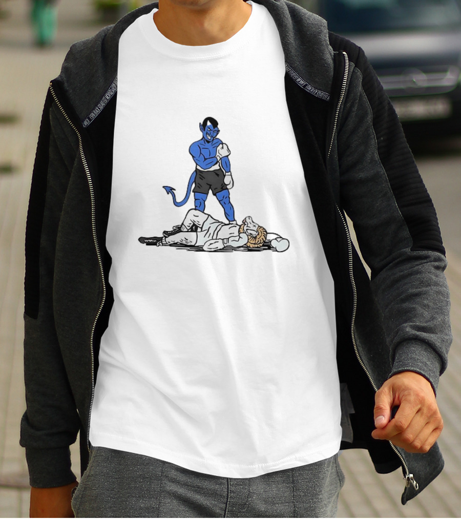 Duke Blue Devils Knockout North Carolina Tar Heels Rivalry Showdown T-Shirt