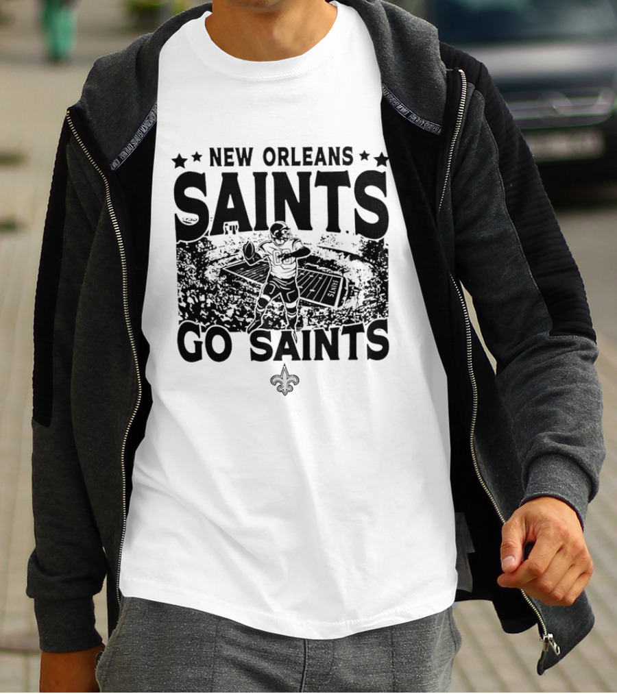New Orleans Saints Go Saints Football Stadium T-Shirt