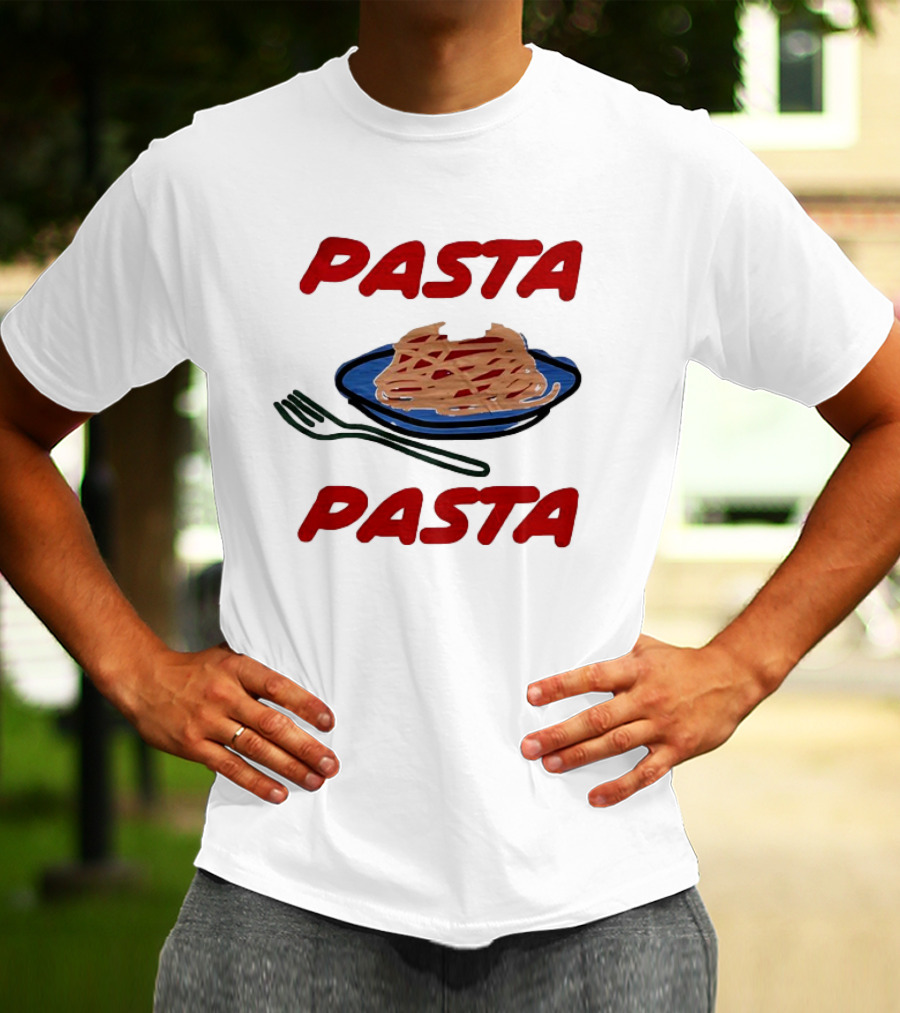 Pasta Pasta Retro Fork Plate T-Shirt