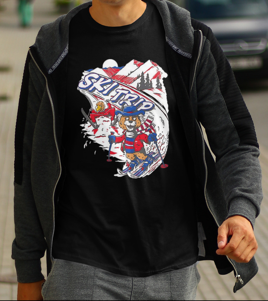 Arizona Cardinals Week 5 Win Ski Trip Adventure With Snowy Mountains And Playful Characters T-Shirt