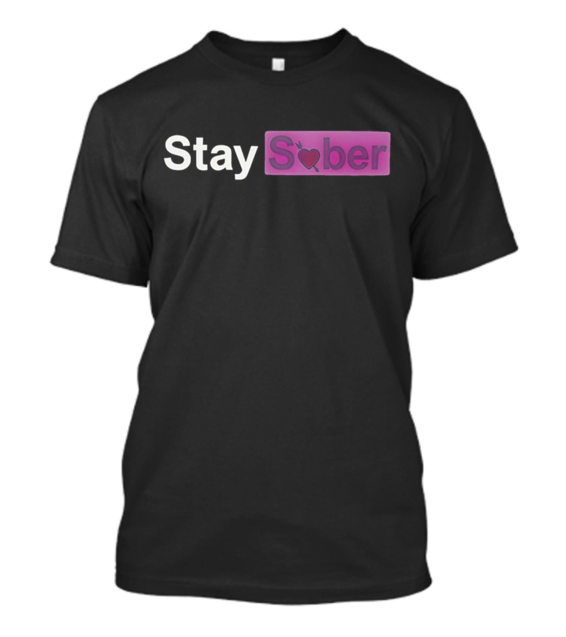 Stay Sober Valentine’s Heart Logo Funny T-Shirt