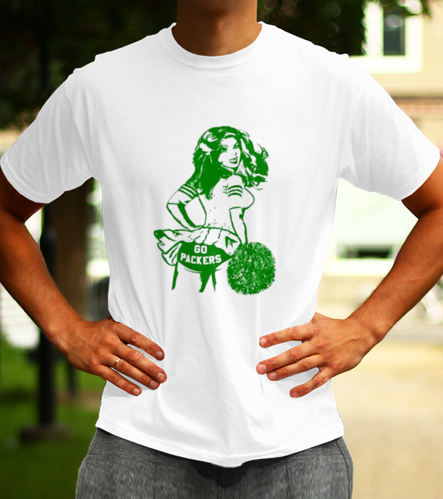 Green Bay Packers Cheerleader Go Packers Enthusiast T-Shirt