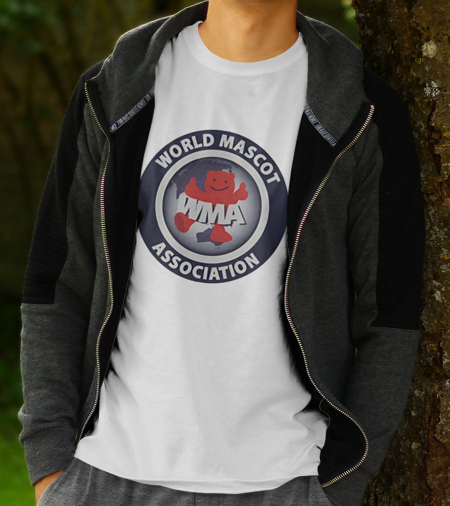 World Mascot Association WMA Logo Red Mascot Globe T-Shirt