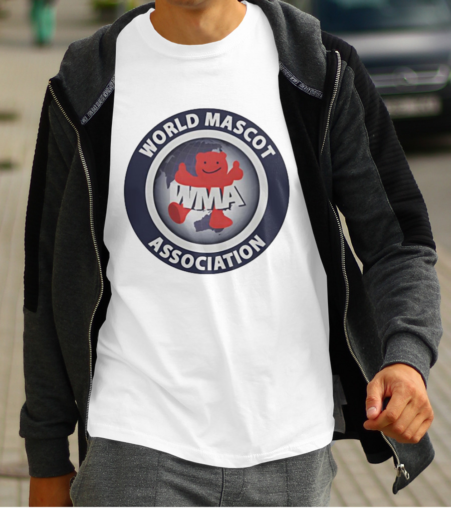 World Mascot Association WMA Logo Red Mascot Globe T-Shirt