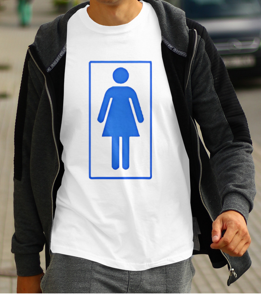 Na Kel Smith Mid90s Women Toilet Symbol Blue Sign T-Shirt