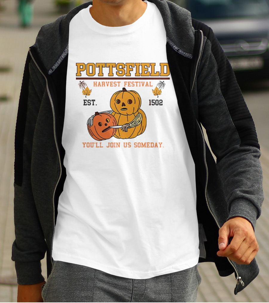 Pottsfield Harvest Festival Est. 1502 Pumpkin You'll Join Us Someday T-Shirt