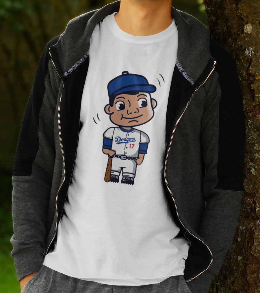 Shohei Ohtani Dodgers 17 Cartoon Bobblehead T-Shirt