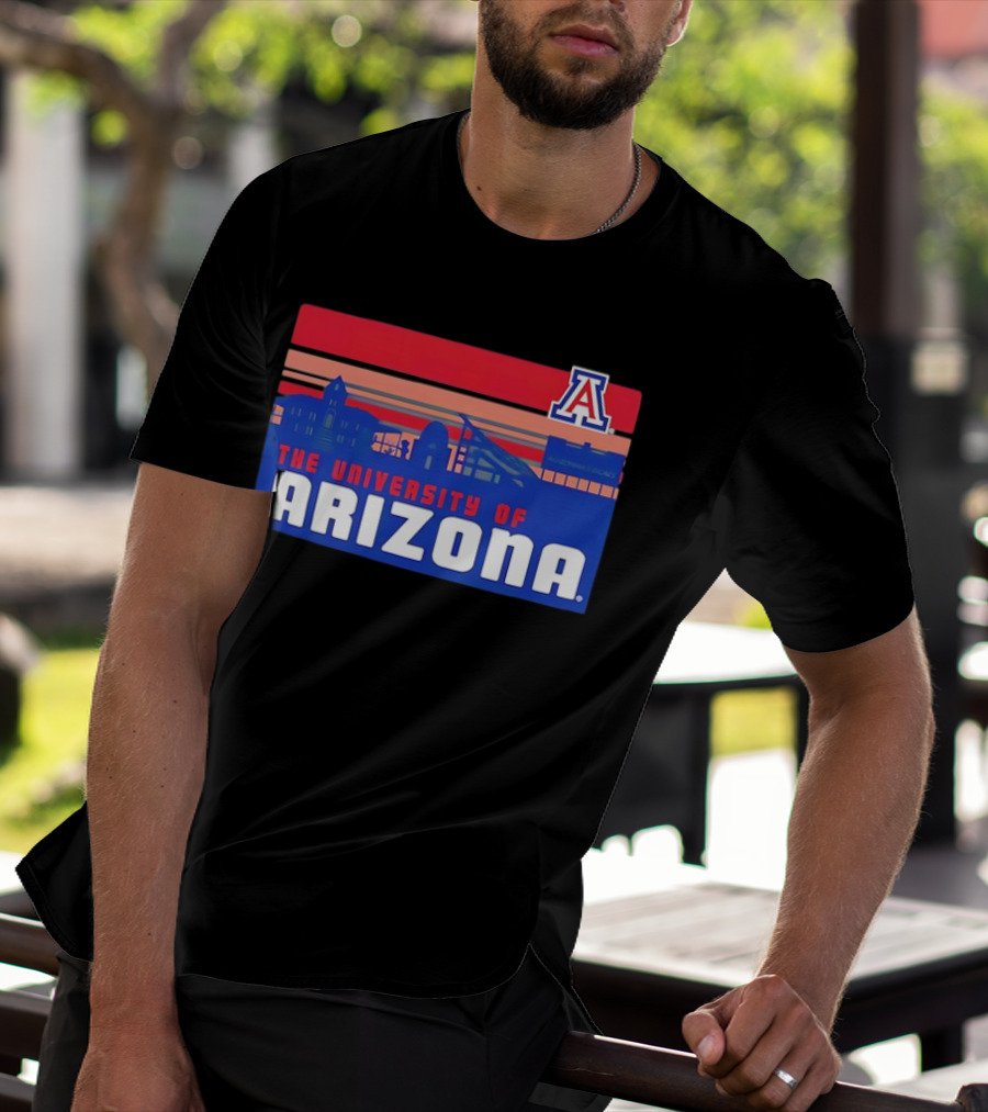 Arizona Wildcats University Of Arizona Skyline Retro T-Shirt