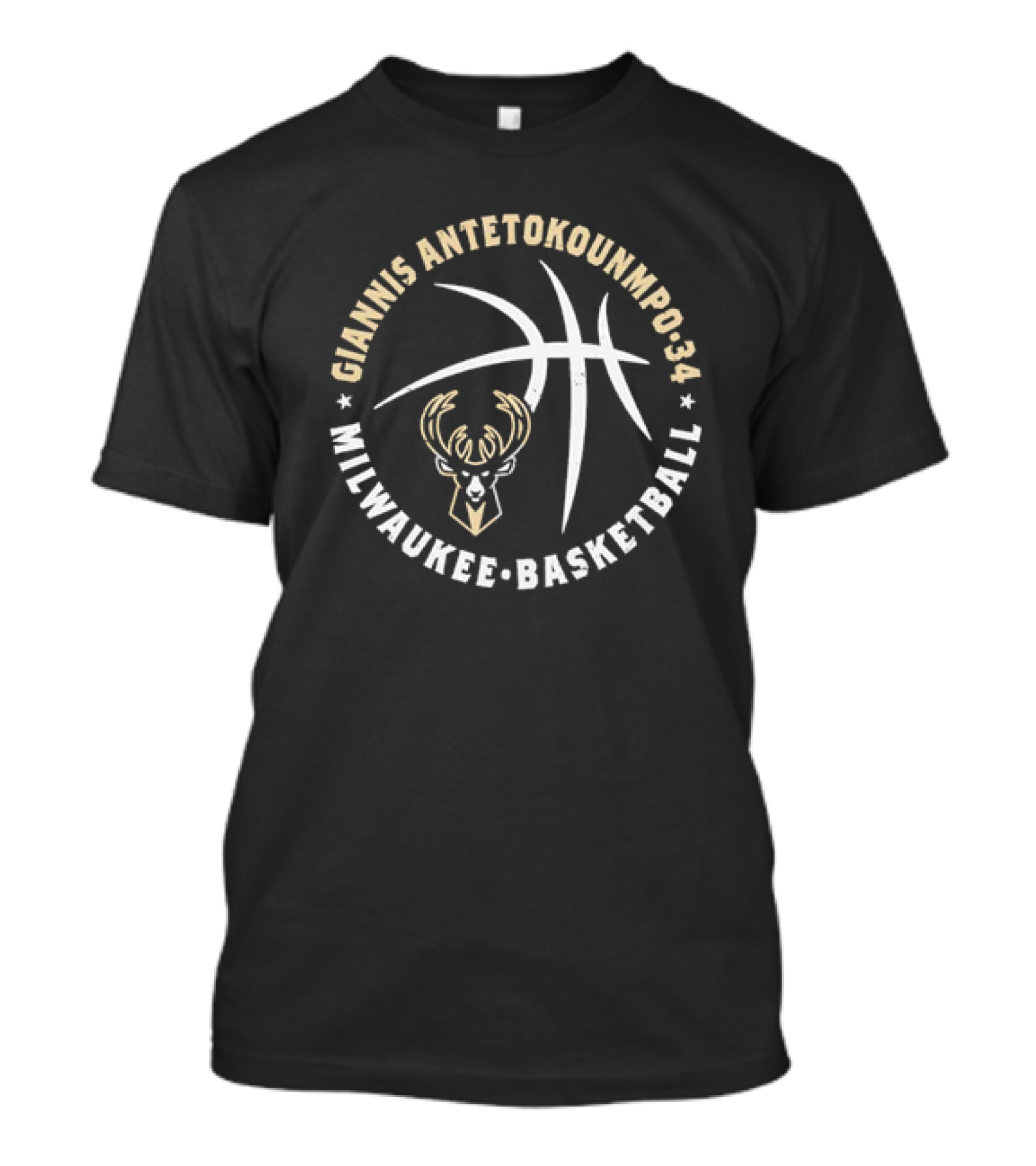 Giannis Antetokounmpo 34 Milwaukee Basketball T-Shirt