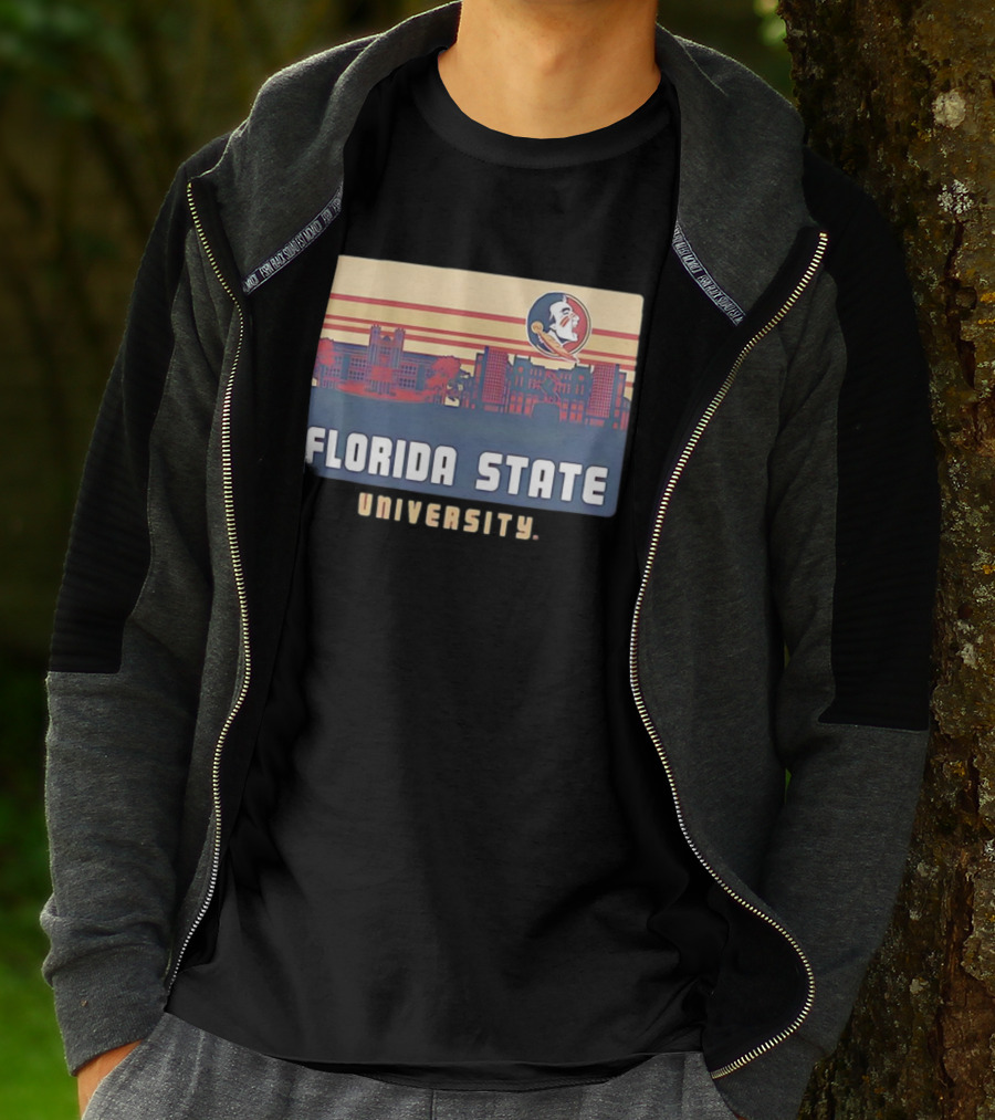 Florida State University Seminoles Campus Skyline Retro T-Shirt