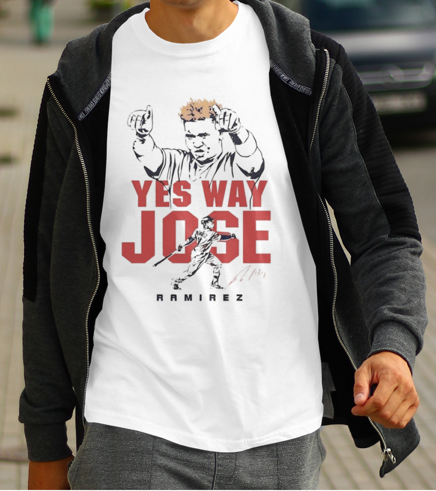 Yes Way Jose Ramirez Cleveland Baseball T-Shirt