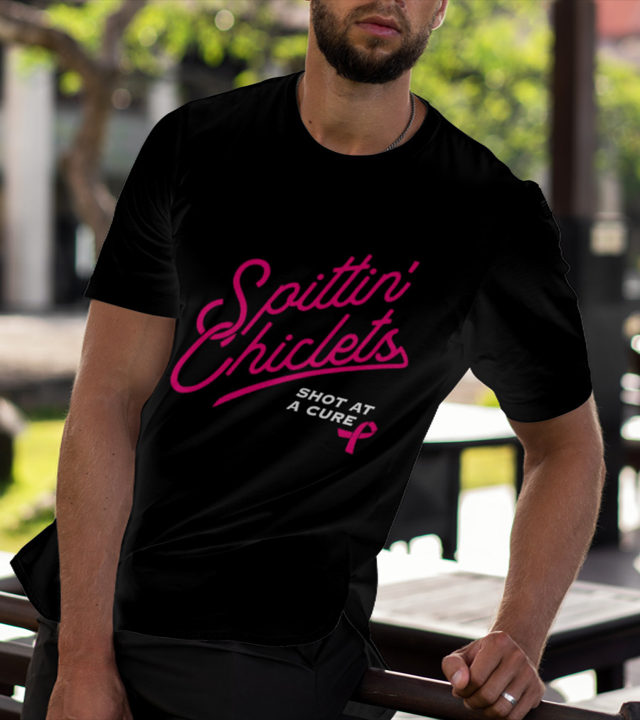 Spittin Chiclets Shot At A Cure Breast Cancer Awareness Collaboration T-Shirt