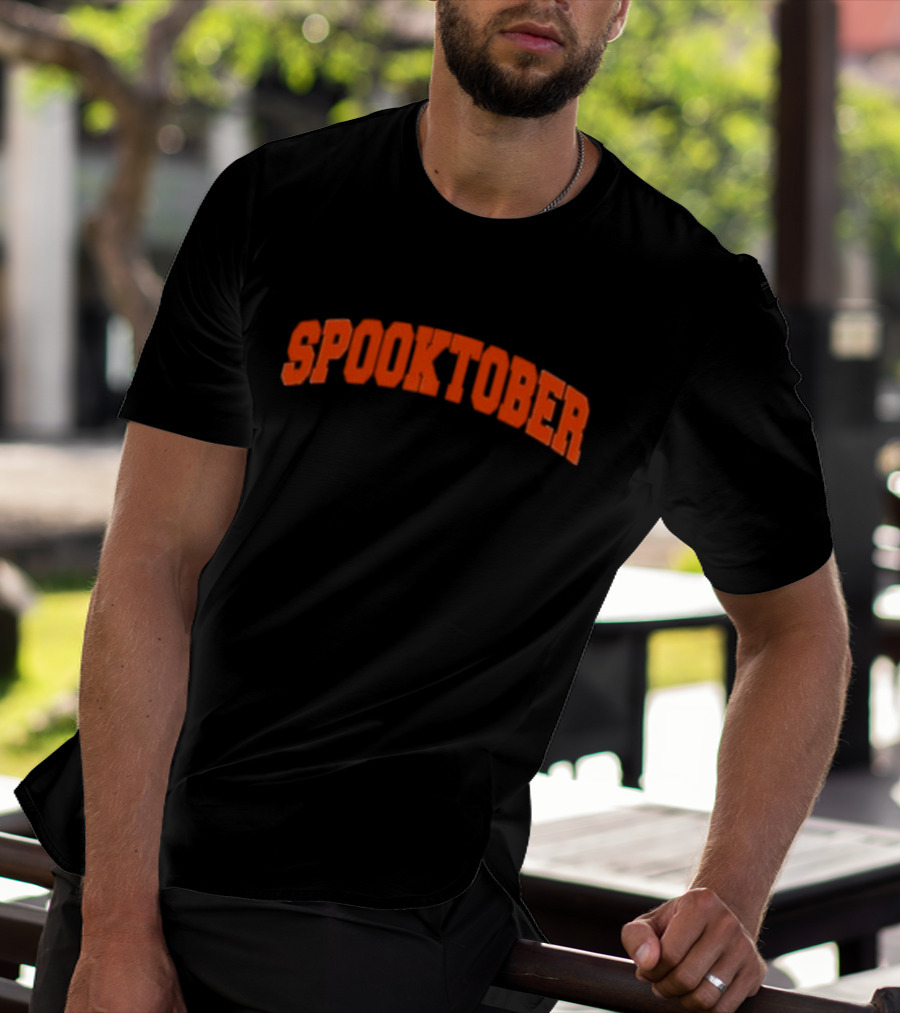 Spooktober Retro Bold Block Letters T-Shirt