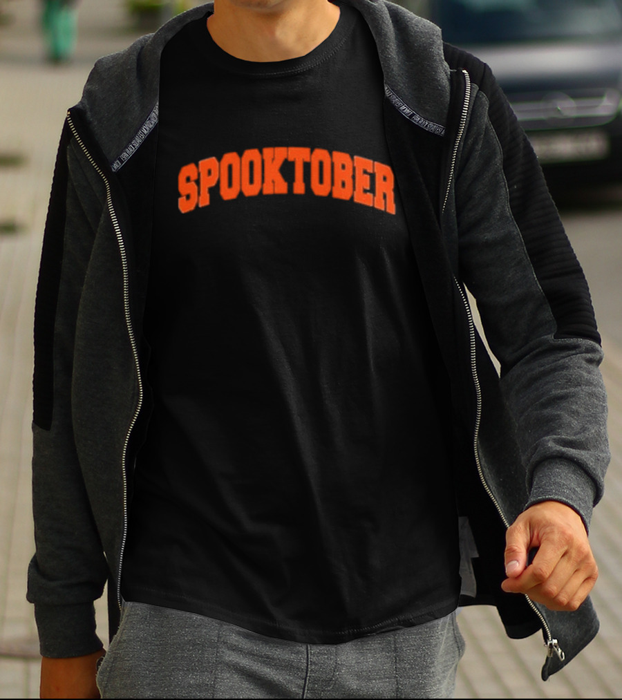 Spooktober Retro Bold Block Letters T-Shirt