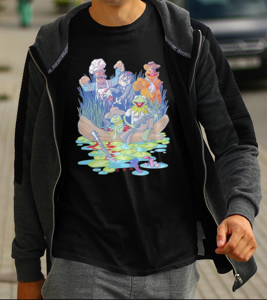 Walking Dead Muppets Parody Swamp Boat Adventure T-Shirt