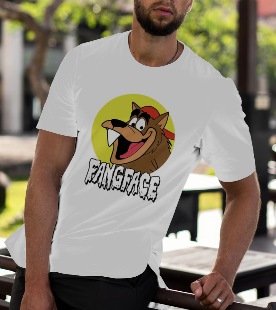 Fangface Cartoon Logo Meme T-Shirt