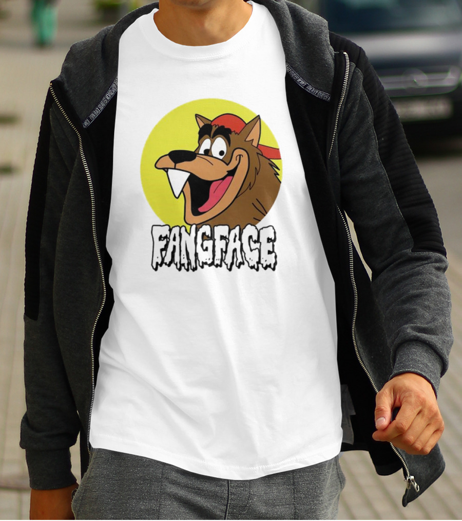 Fangface Cartoon Logo Meme T-Shirt