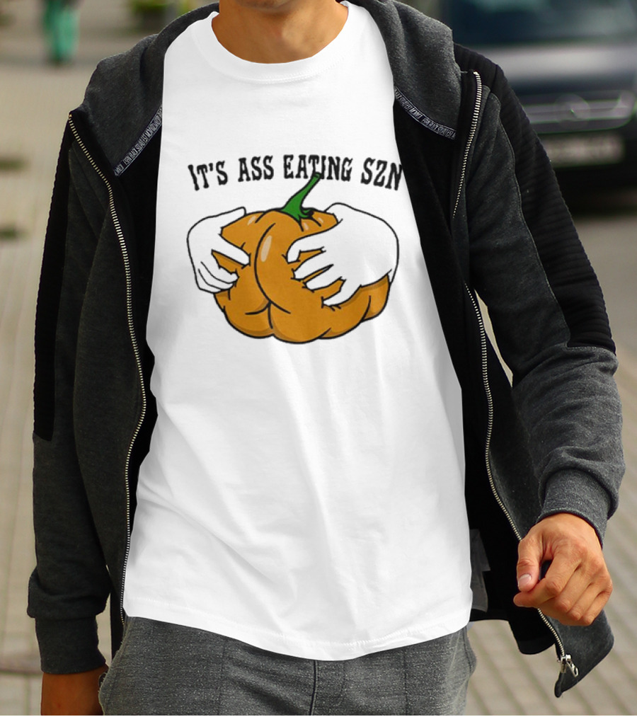 IT'S ASS EATING SZN Funny Autumn Pumpkin Hands T-Shirt