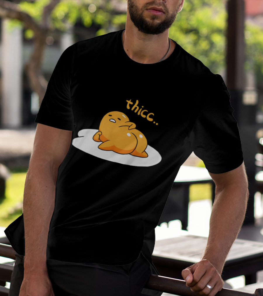Gudetama Thicc Meme White Egg Yolk Character T-Shirt