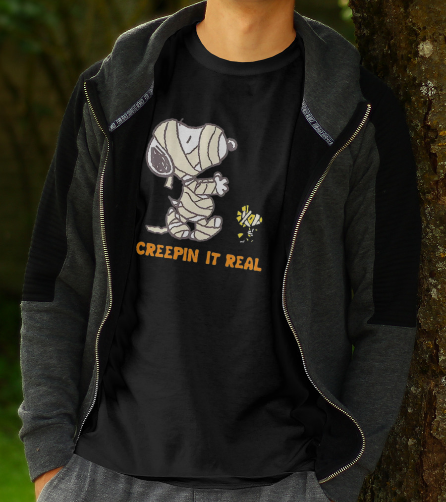Peanuts Snoopy And Woodstock Mummy Creepin’ It Real T-Shirt