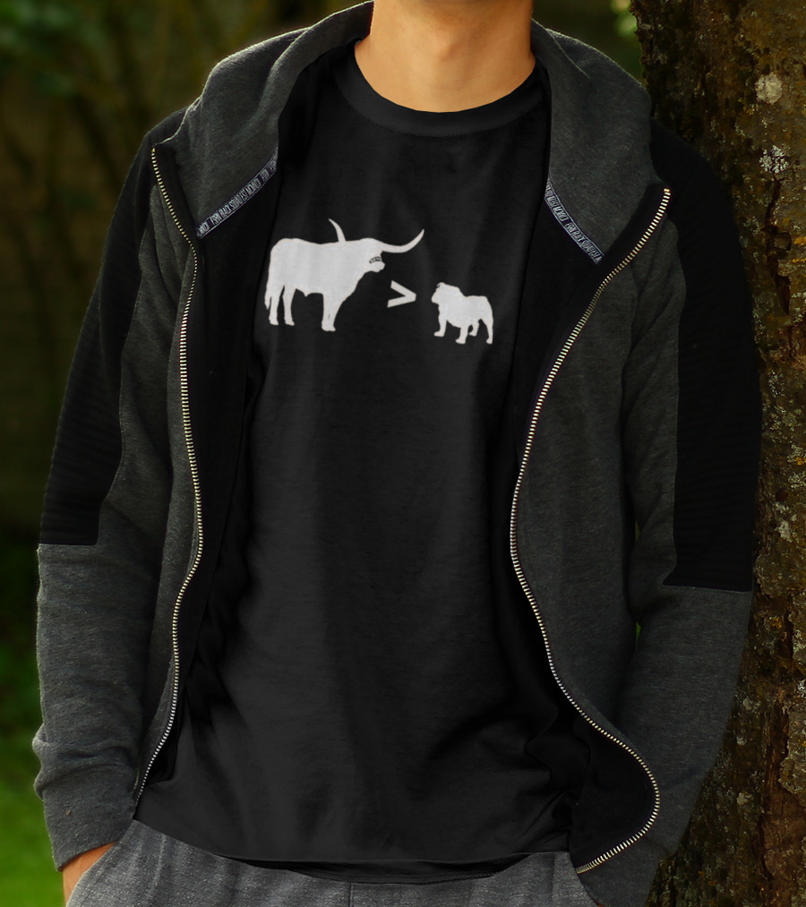 Texas Longhorns Bevo Greater Than UGA Bulldog Football Rivalry T-Shirt