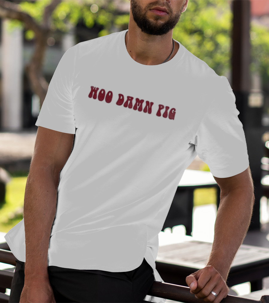 Woo Damn Pig Razorback Cheer T-Shirt