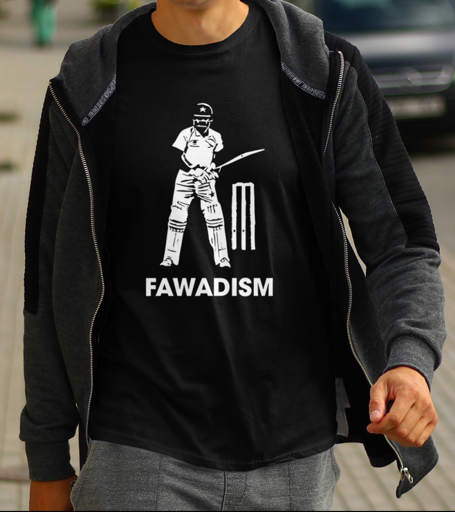Fawad Alam Fawadism Cricketer With Bat And Stumps T-Shirt