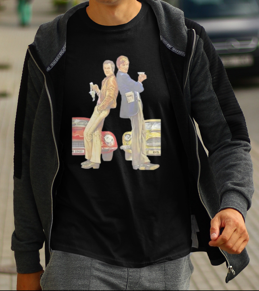 Retro The Persuaders Vintage TV Series Classic Cool Style With Cars T-Shirt