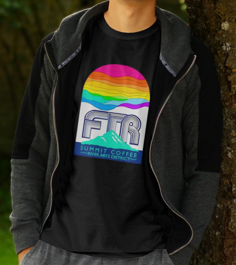 Summit Coffee River Arts District FTR Rainbow Arch Mountain Available Until October 31st, T-Shirt