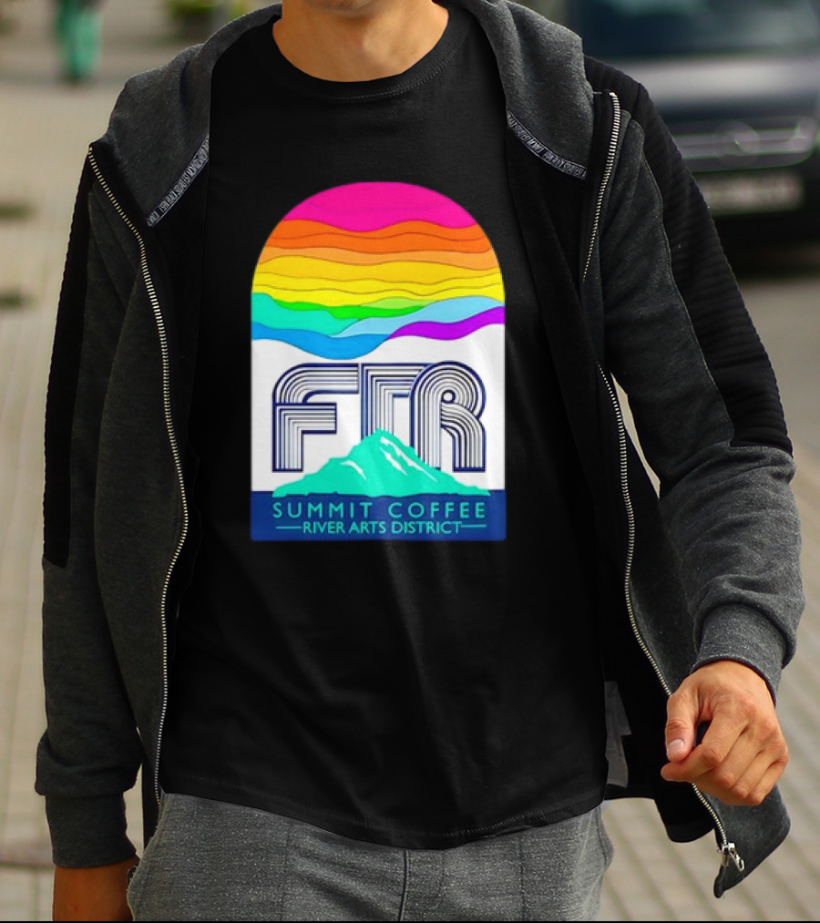 Summit Coffee River Arts District FTR Rainbow Arch Mountain Available Until October 31st, T-Shirt