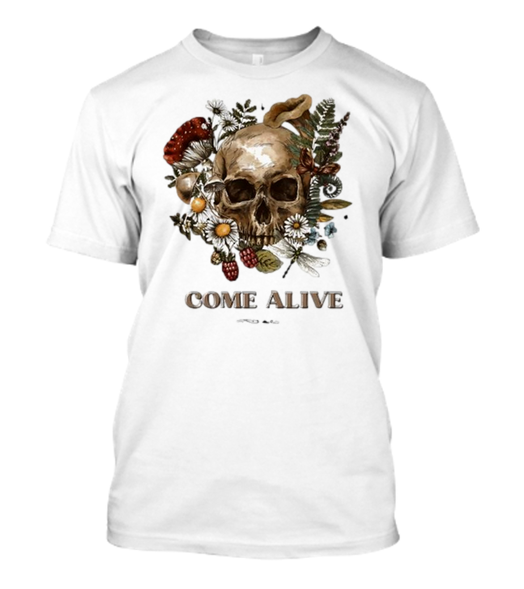 Come Alive Skull Ezekiel 37 Vintage Floral Elements T-Shirt