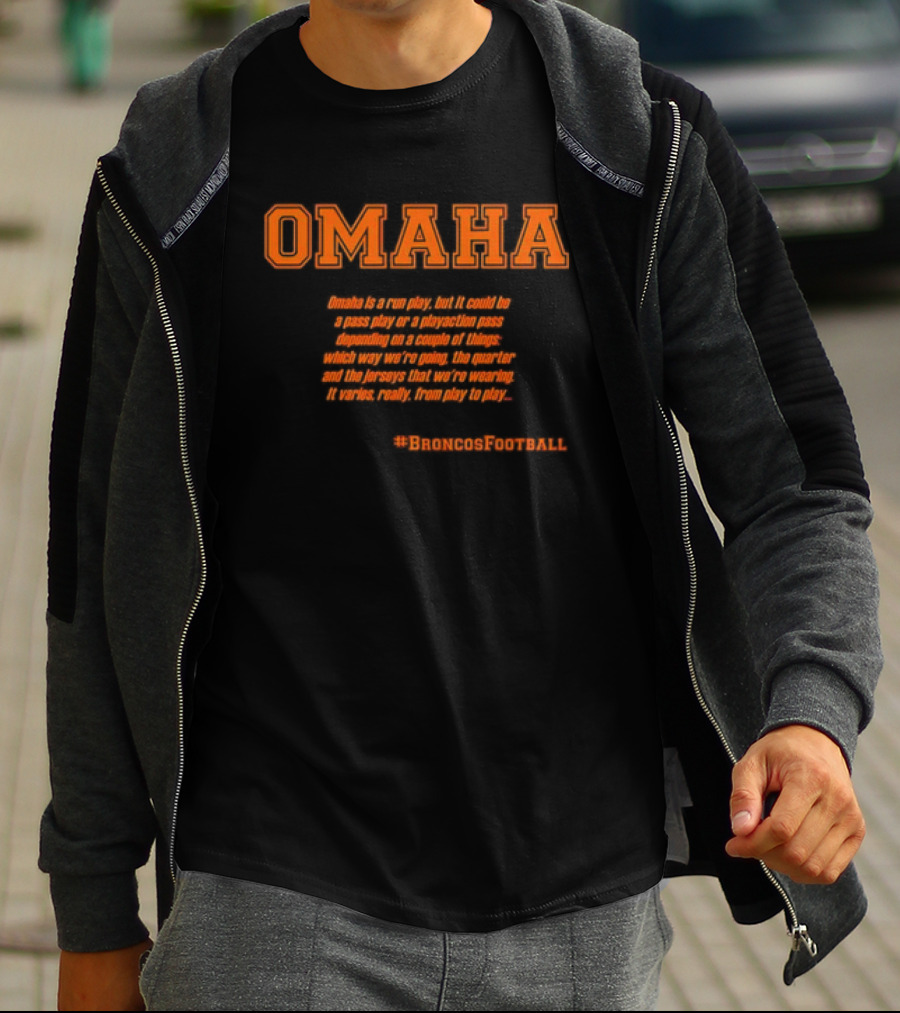 Omaha Audible Peyton Manning Broncos Football Definition T-Shirt