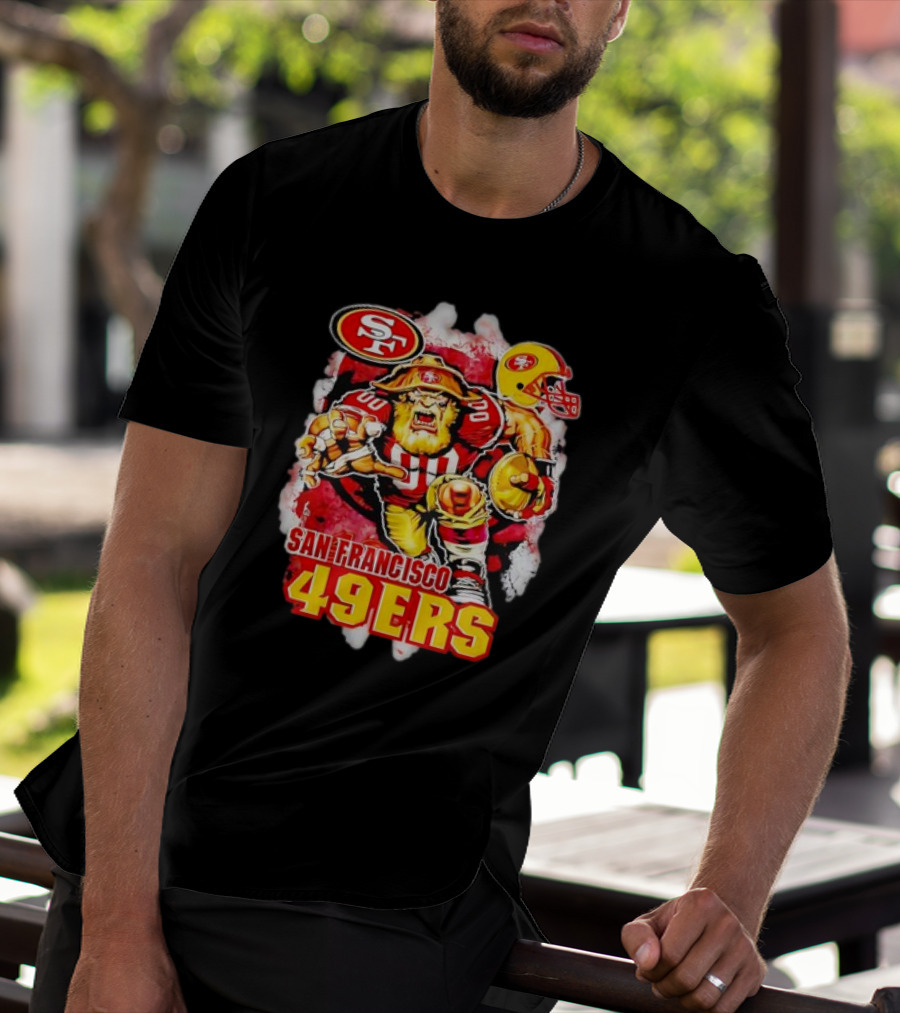 San Francisco 49ers NFL Fierce Lion Mascot Graphic For Fans T-Shirt