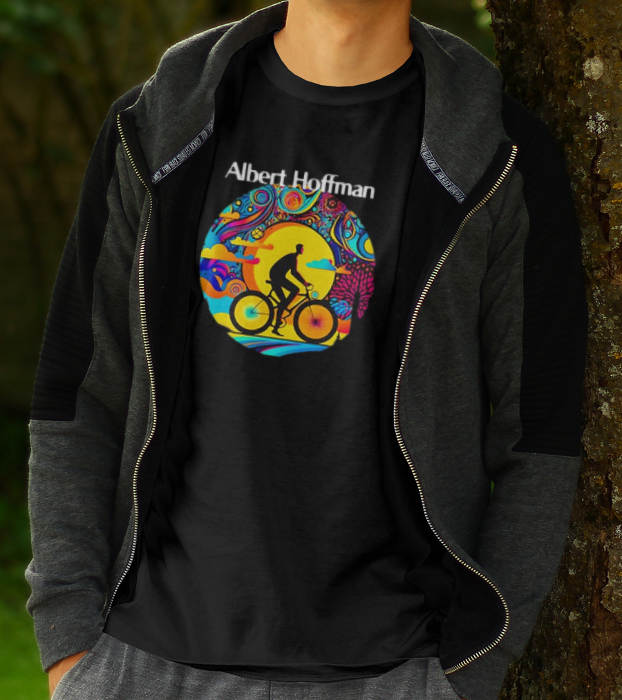 Albert Hoffman Bicycle Day Psychedelic Art Retro T-Shirt