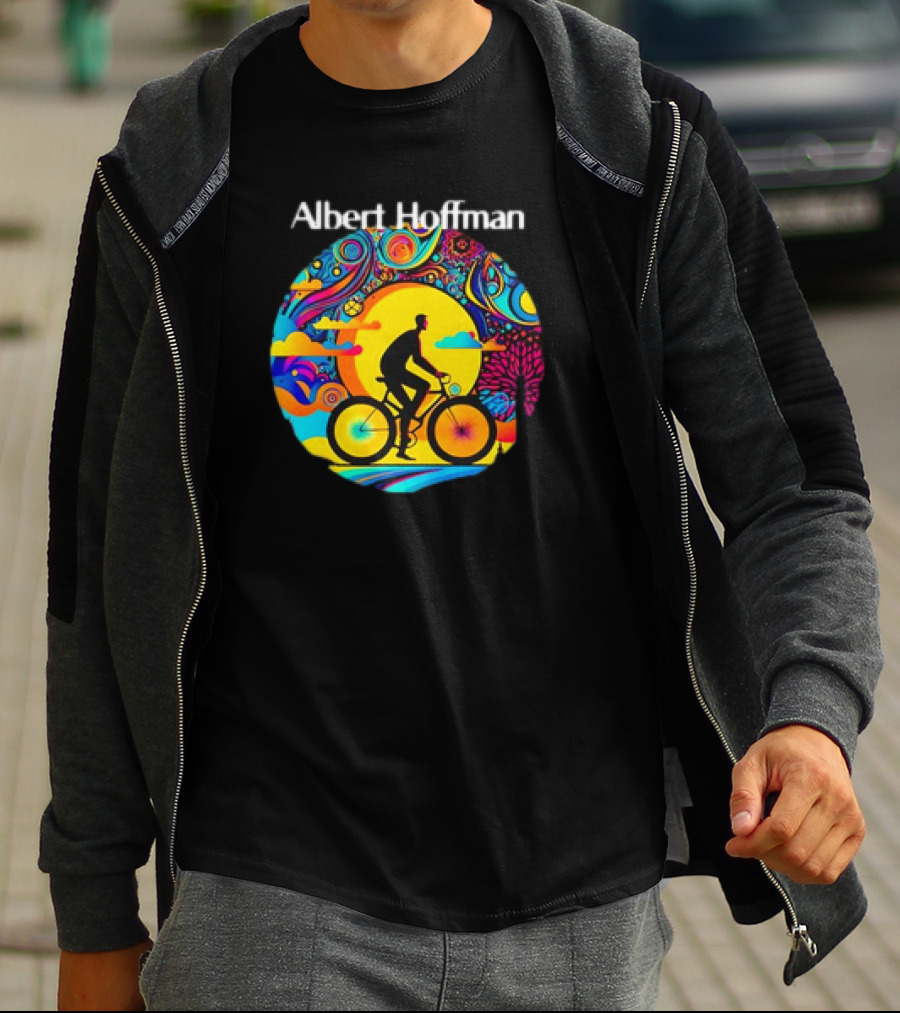Albert Hoffman Bicycle Day Psychedelic Art Retro T-Shirt