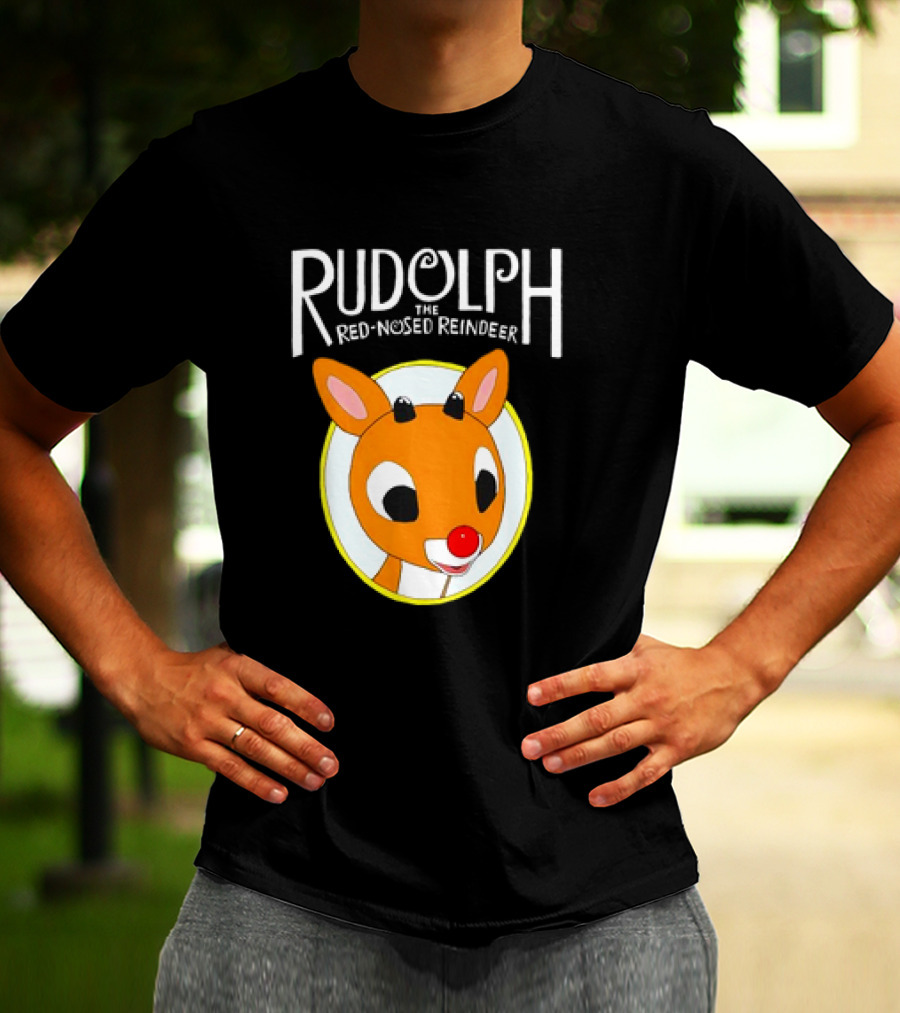 Rudolph The Red-Nosed Reindeer Cute Christmas Character T-Shirt