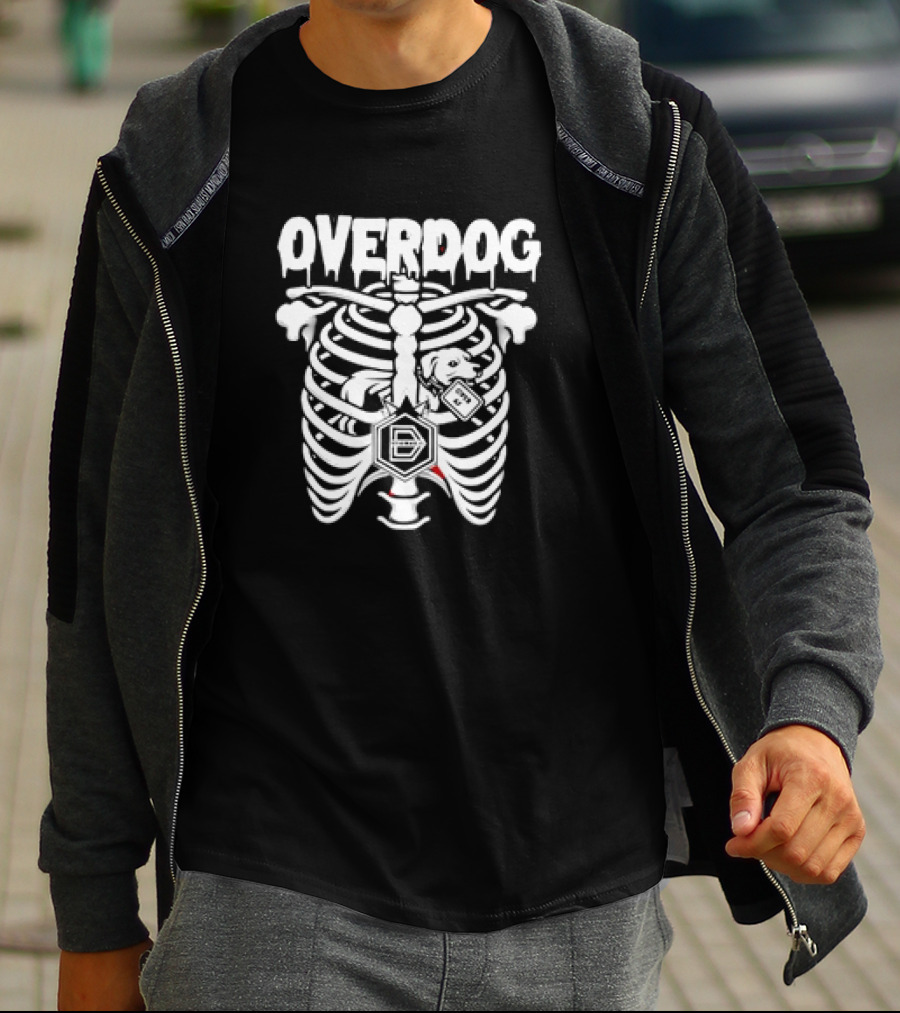 D’Angelo Overdog Skeleton Ribcage Concept With Dog And Bone Elements T-Shirt