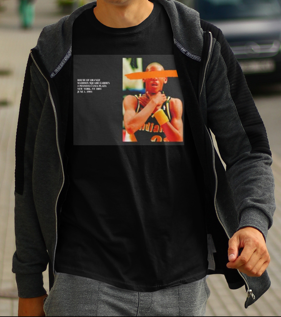 Reggie Miller Choke Gesture MSG 4 Pennsylvania Plaza June 1 1994 T-Shirt