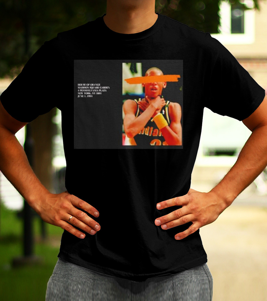Reggie Miller Choke Gesture MSG 4 Pennsylvania Plaza June 1 1994 T-Shirt