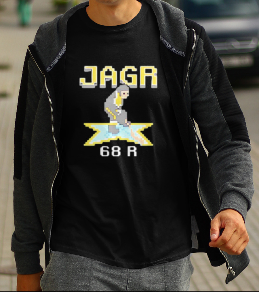 Jagr 68 R NHL Game Cartoon Player T-Shirt