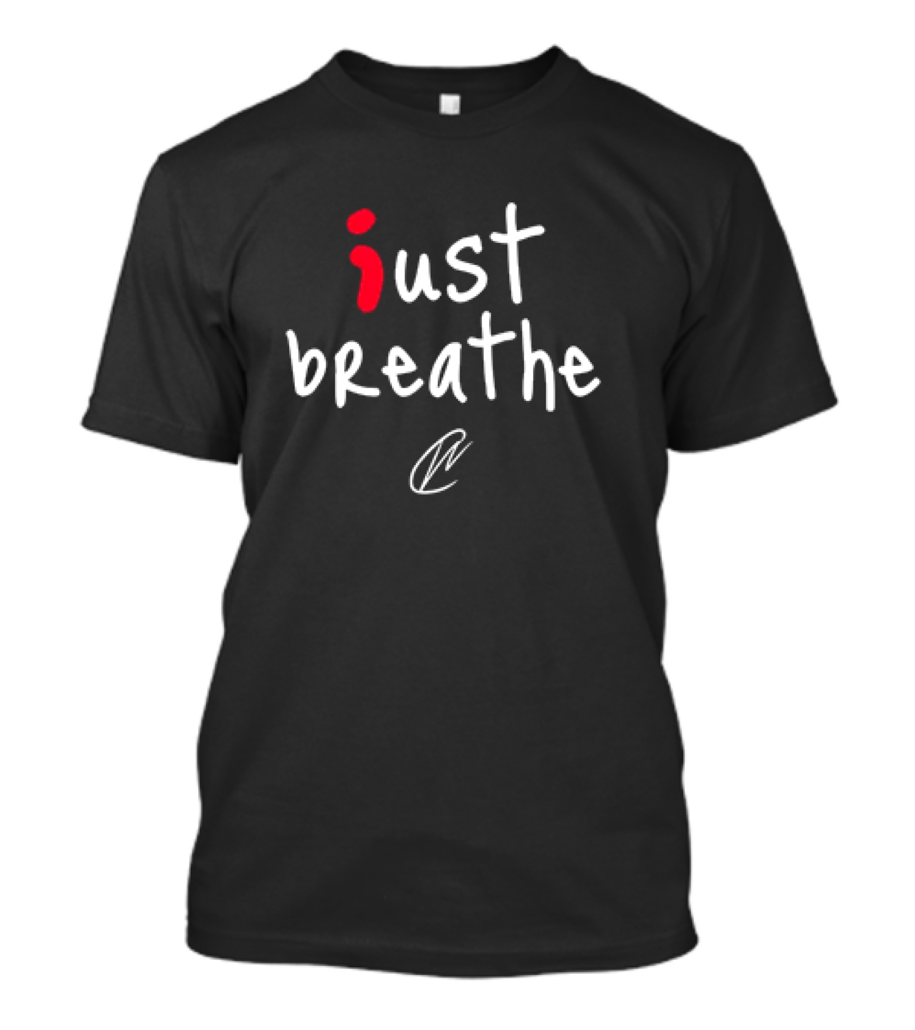 Jesse Pedigo Creating Wonders Just Breathe Simple Typography T-Shirt