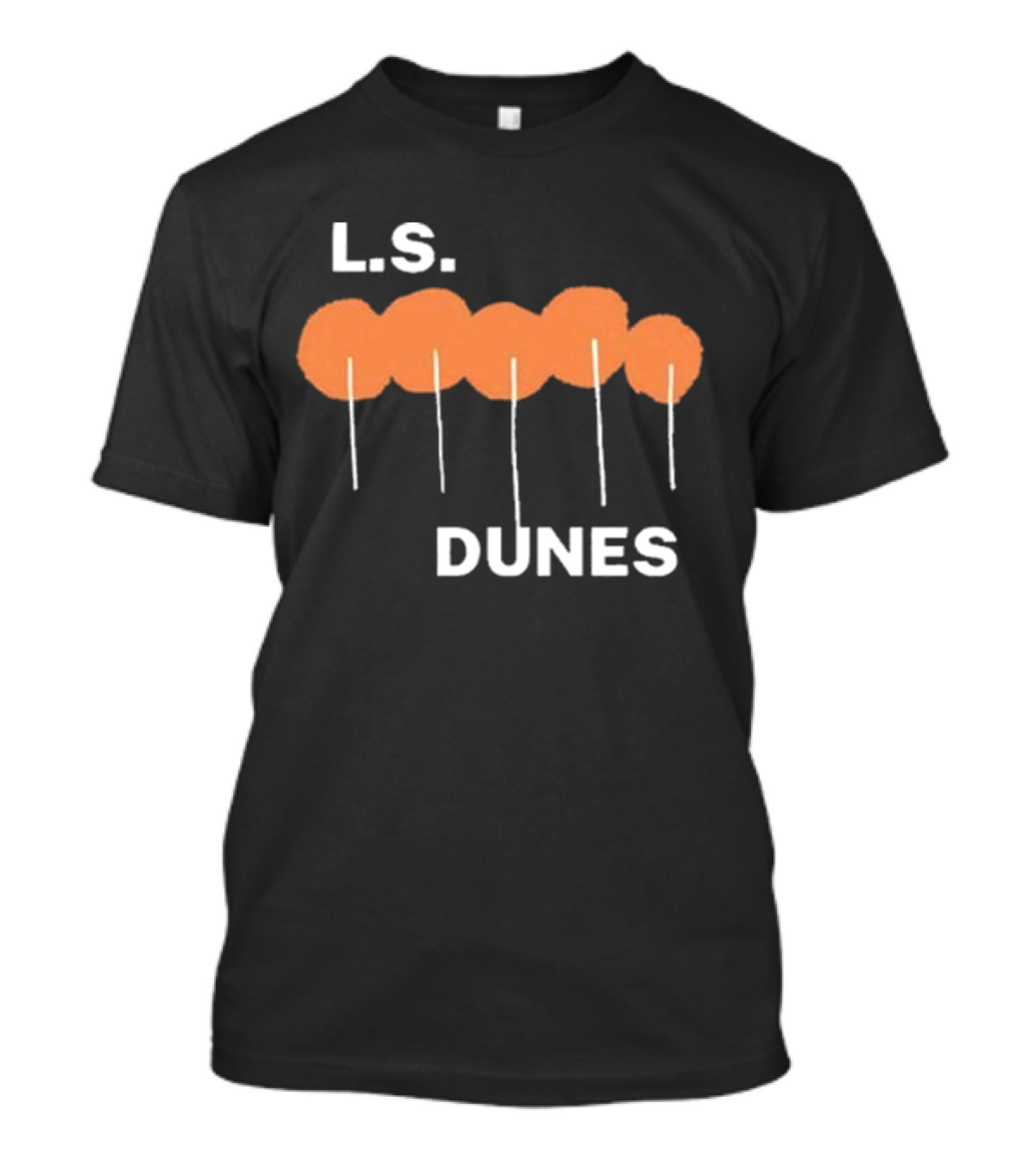 Ls Dunes Poppies Orange Circle T-Shirt