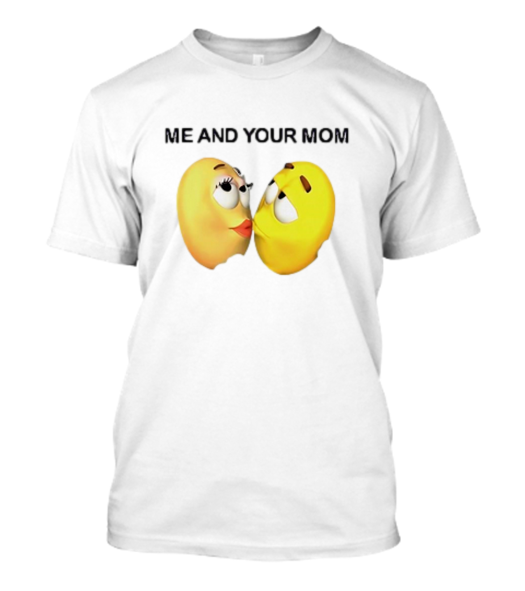 Smiley Face Me And Your Mom Emoji Couple T-Shirt