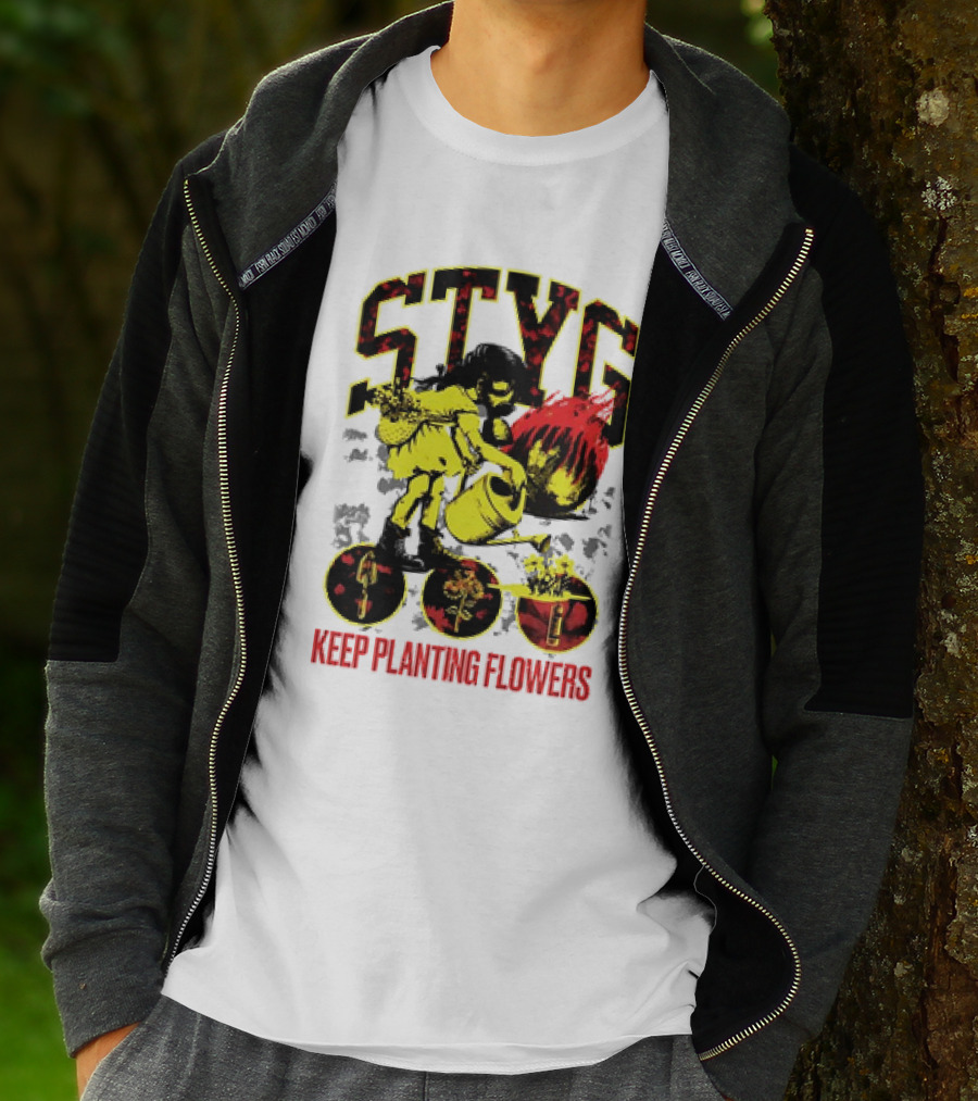STYG Keep Planting Flowers Watering Can Explosion T-Shirt