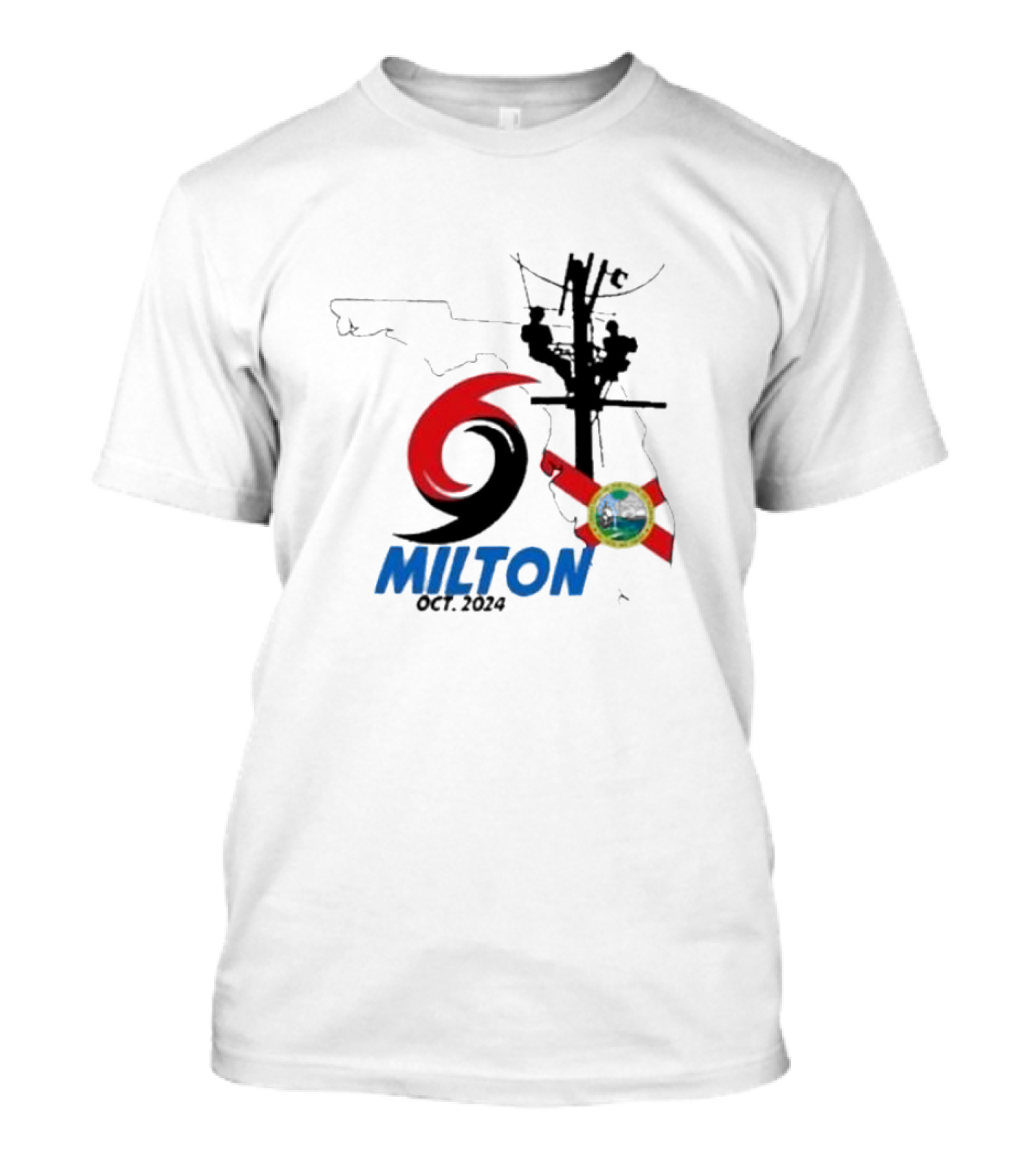 Hurricane Milton Florida Electrical Support October T-Shirt