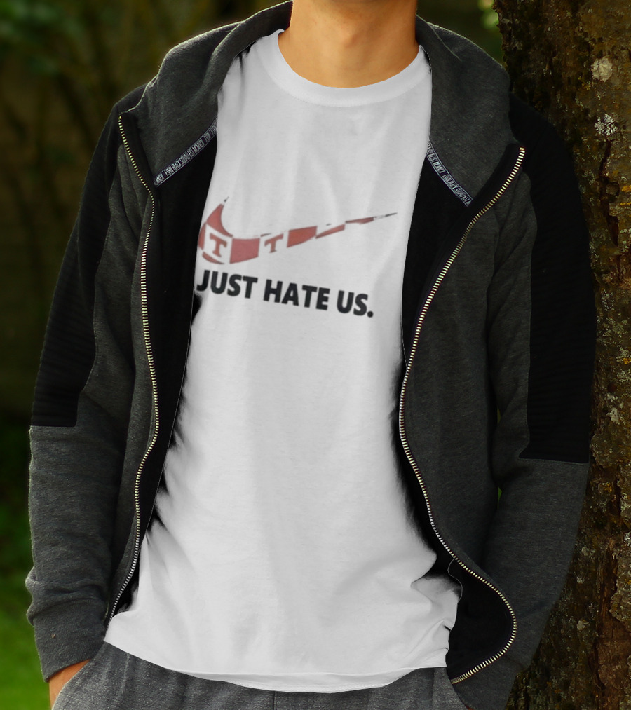 Tennessee Volunteers NCAA Just Hate Us T Logo Swoosh T-Shirt